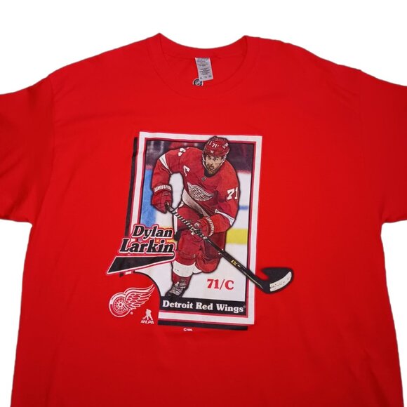 Dylan Larkin Detroit Red Wings T Shirt Mens 3XL Red NHL Short Sleeve Tee XXXL - Picture 1 of 7